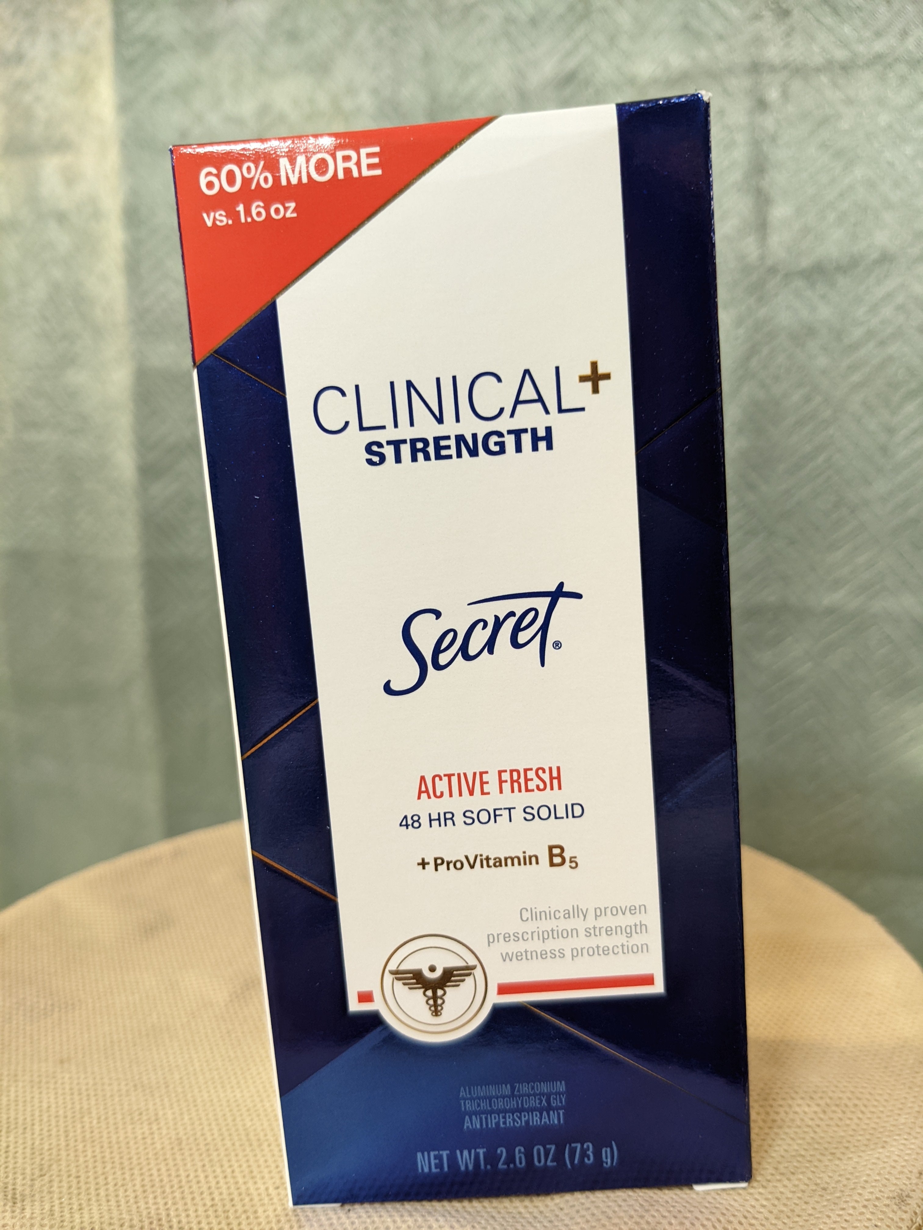 Secret Antiperspirant Clinical Strength Deodorant for Women, Soft Solid, Active Fresh, 2.6 oz (7567409938670)